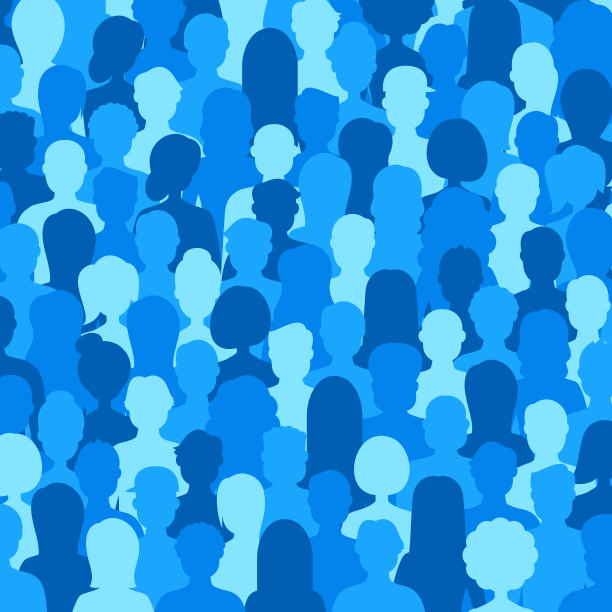 多元文化人群。一群不同的男人和女人。年轻人、成年人和老年人。欧洲人，亚洲人，非洲人和阿拉伯人。空的脸。矢量插图。广场组成图片下载