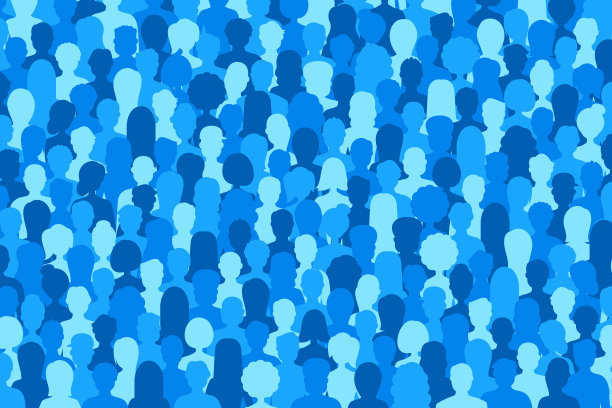 多元文化人群。一群不同的男人和女人。年轻人、成年人和老年人。欧洲人，亚洲人，非洲人和阿拉伯人。空的脸。矢量插图。Lanscape组成图片下载