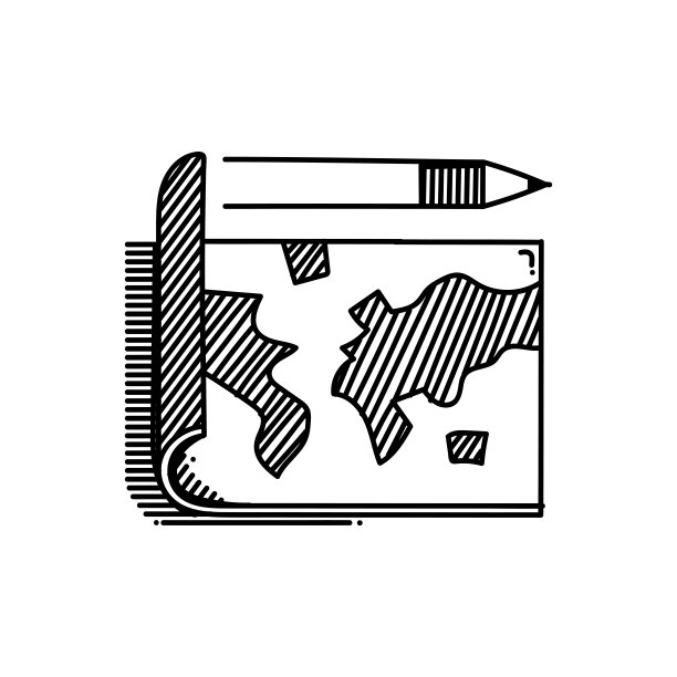 世界地图线图标，草图设计，像素完美，可编辑笔画。标志、标志、符号。图片下载