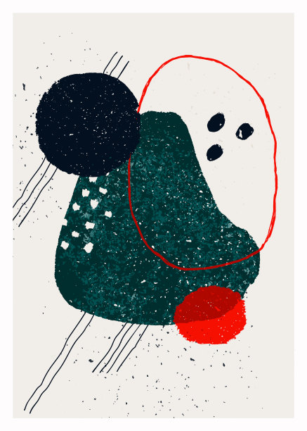 抽象艺术海报，复古抽象图片下载