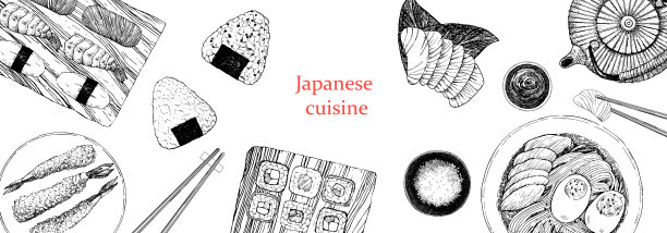 日本餐厅菜单。图片下载