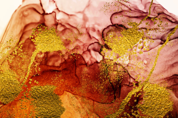 透明的创造力。墨水。大自然。波。图片下载