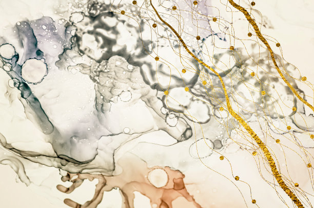 透明的创造力。墨水。大自然。波。图片下载