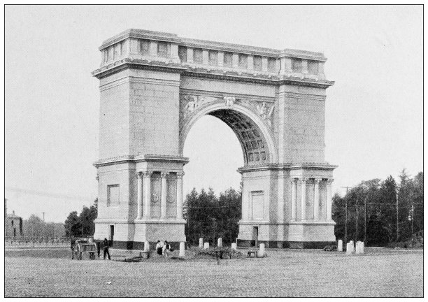 纽约的古董照片:纪念拱门图片下载