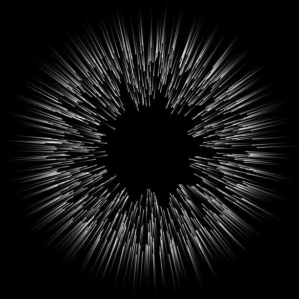 发光的白色痕迹对中心点移动。或!图片下载