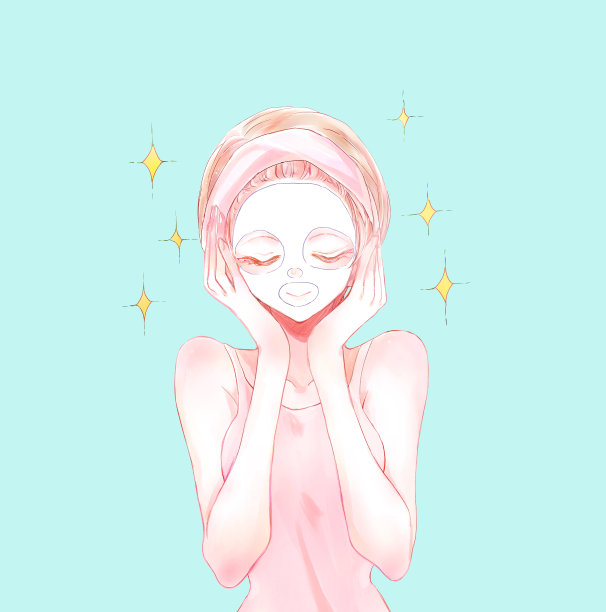 一个漂亮的女人正在打包的插图图片下载