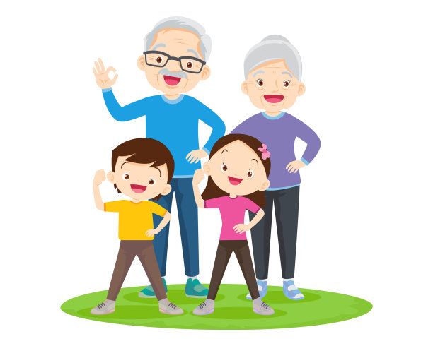 快乐的家庭体育活动，妈妈，爸爸和孩子图片下载