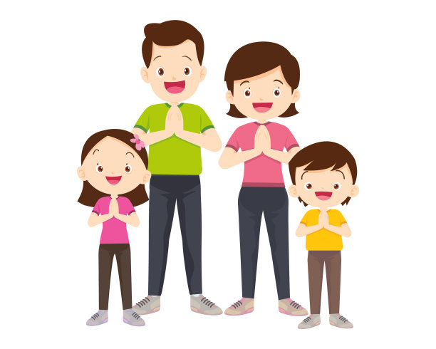 快乐的家庭体育活动，妈妈，爸爸和孩子图片下载