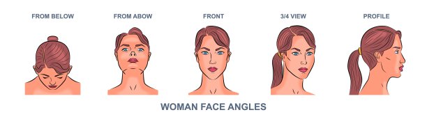 女性面部向量集图片下载