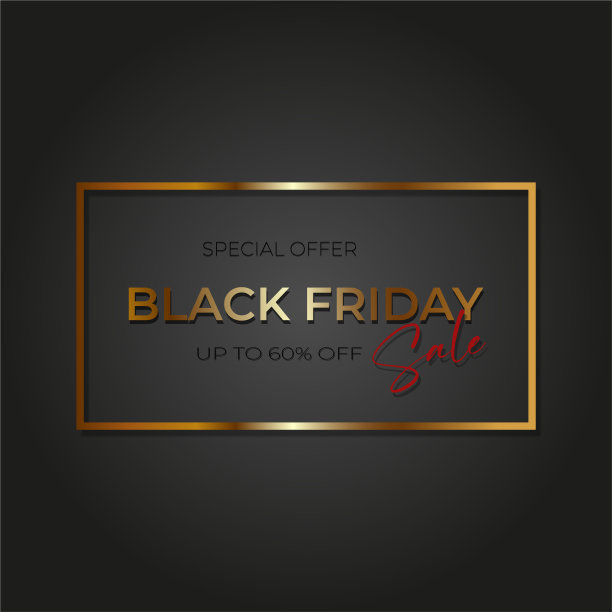 金色黑色星期五促销横幅图片下载