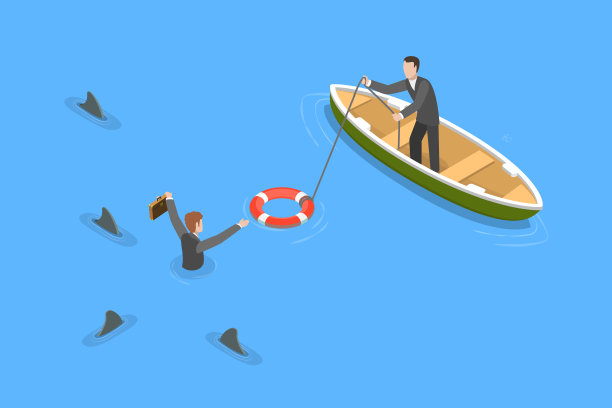 政府救助的三维等距平面矢量概念插图图片下载