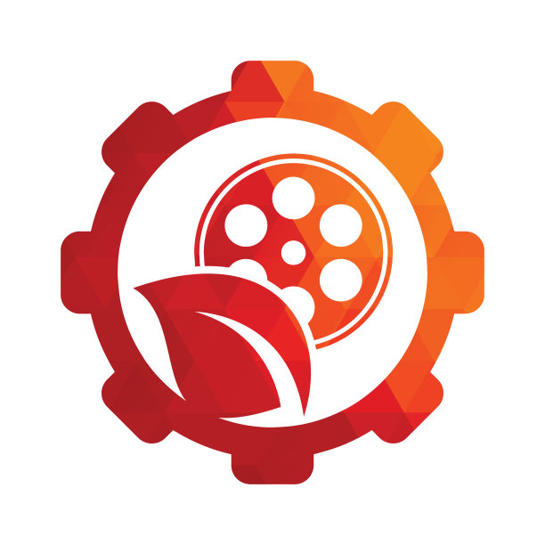 叶膜卷矢量标志设计图标矢量。图片下载