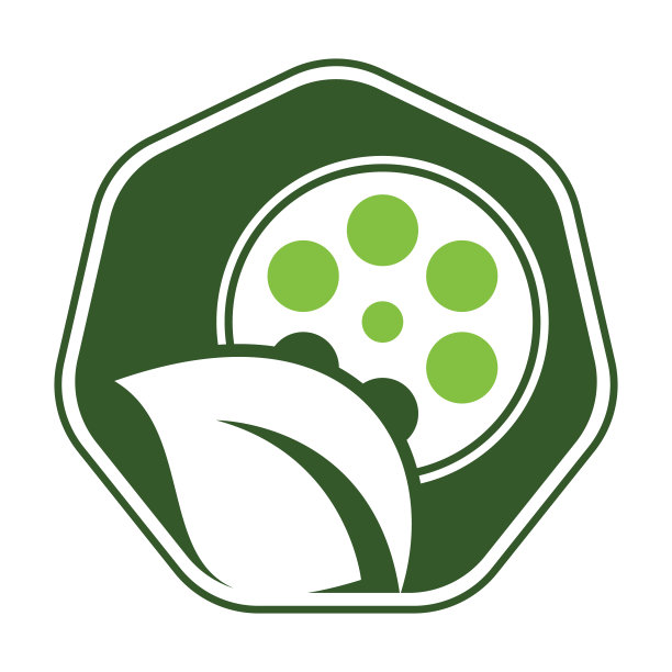 叶膜卷矢量标志设计图标矢量。图片下载