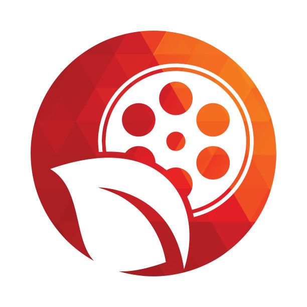 叶膜卷矢量标志设计图标矢量。图片下载