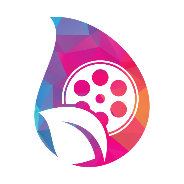 叶膜卷矢量标志设计图标矢量。图片下载