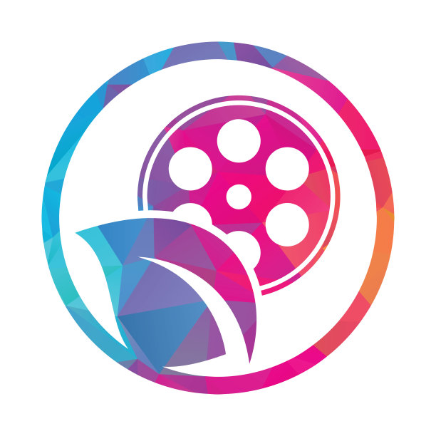 叶膜卷矢量标志设计图标矢量。图片下载