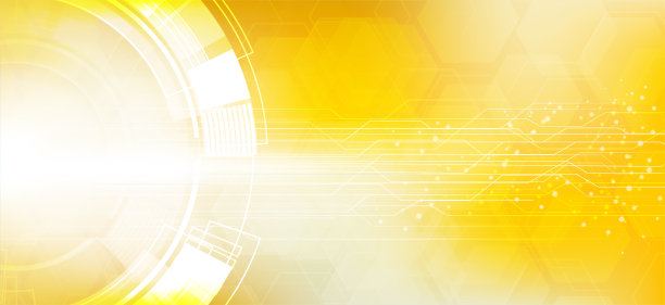 黄色抽象技术电路板背景图片下载