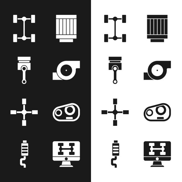 设置汽车涡轮增压器发动机活塞图片下载