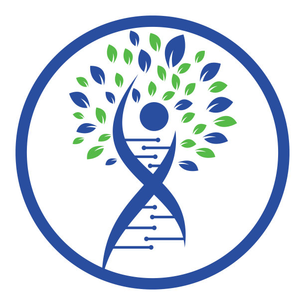 Dna树矢量标志设计。图片下载