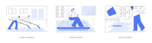 商业地产地板抽象概念矢量插图。图片下载