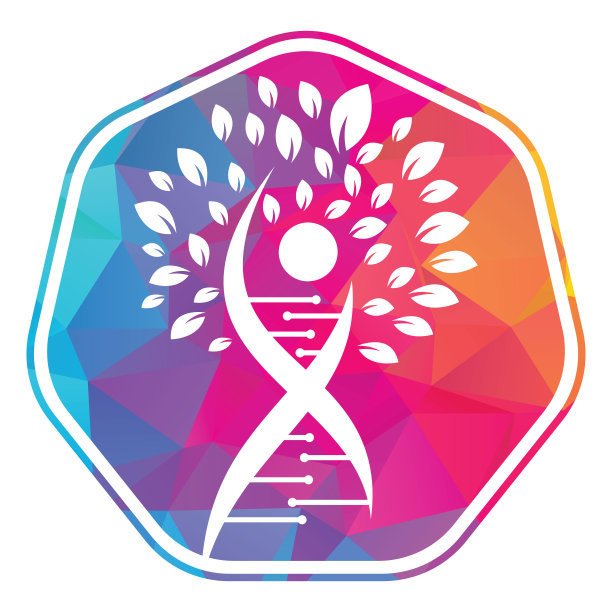 Dna树矢量标志设计。图片下载