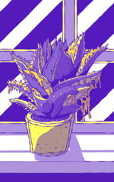 手绘漫画植物与穗图片下载