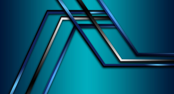 抽象的几何线条高科技背景，未来技术现代旗帜设计。图片下载