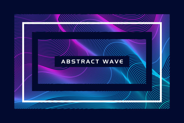 彩色抽象图形波浪背景图片下载