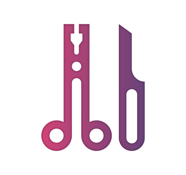 手术领导梯度颜色和剪纸风格图标设计图片下载