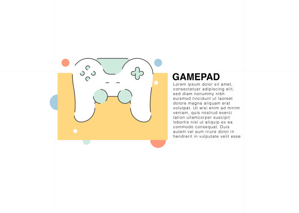 手柄彩色线图标图片下载