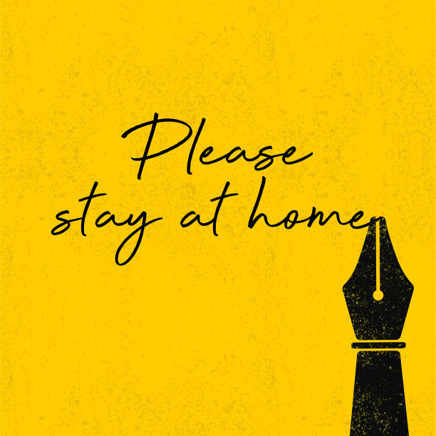请呆在家里covid -19病毒社交距离图片下载