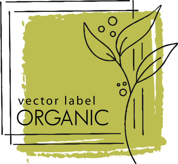 有机及天然产品环保标签图片下载