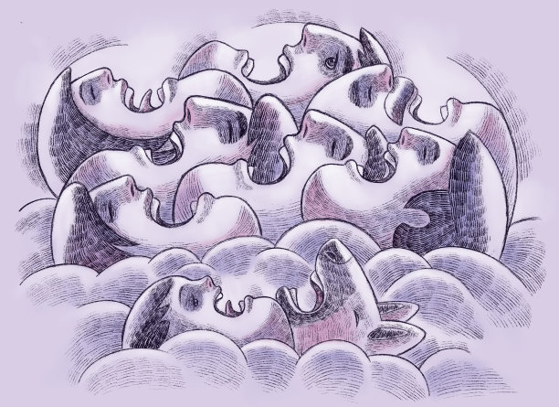 人们呼吸着阴云图片下载