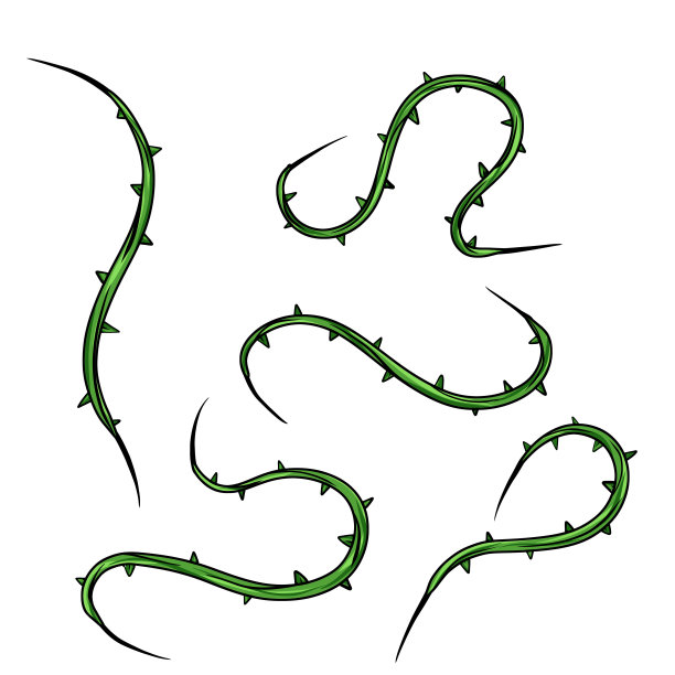 尖锐藤蔓的形状。图片下载