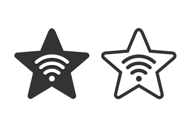 星星信号图标矢量图图片下载