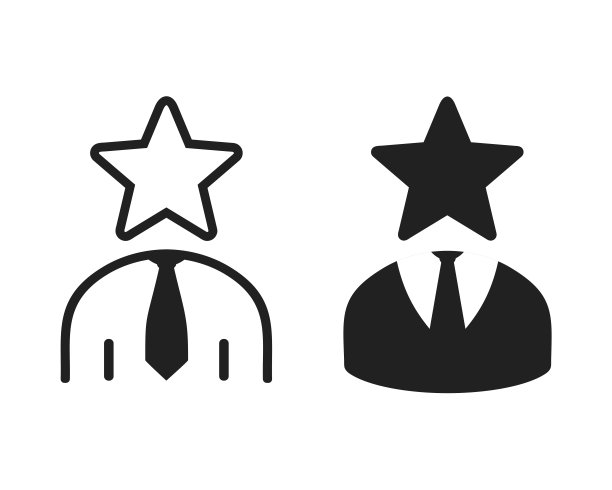 明星档案人物图标。说明向量图片下载