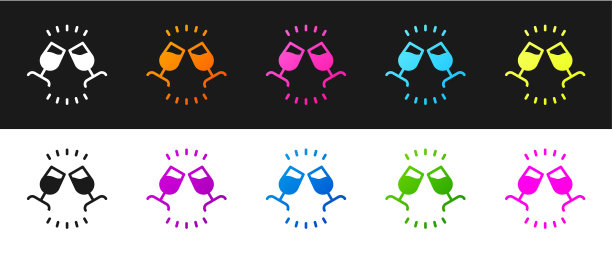 集品酒，品尝图标孤立的黑色和白色的背景。侍酒师。有酒的味道。向量图片下载