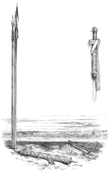 罗马武器和罗马城市景观的框架组成-公元前5世纪图片下载