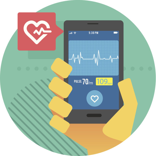 智能手机心脏检查。图片下载