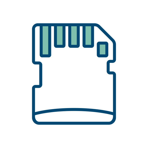 记忆卡图标矢量设计模板在白色背景图片下载