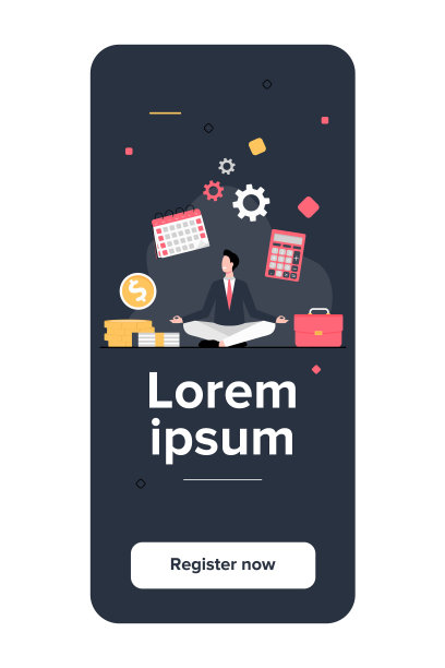 快乐的商人在工作中做瑜伽图片下载