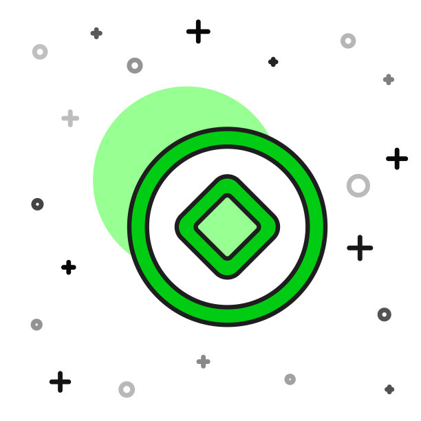 填充轮廓中国人民币货币符号图标孤立的白色背景。硬币的钱。银行货币标志。现金的象征。向量图片下载