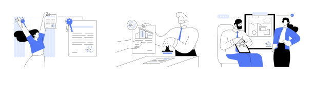 房地产文件抽象概念矢量插图。图片下载