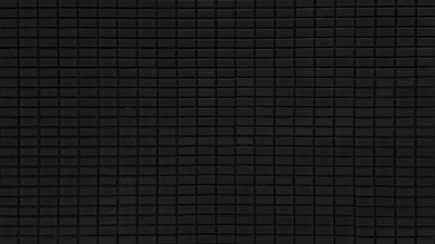 近距离深色马赛克墙砖。长方形瓷砖，黑色。现代黑色马赛克厨房墙面图案作为背景。图片下载