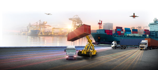 全球业务以集装箱货运为业务物流概念，航空货运，铁路运输和海运，全球在线货物订单图片下载