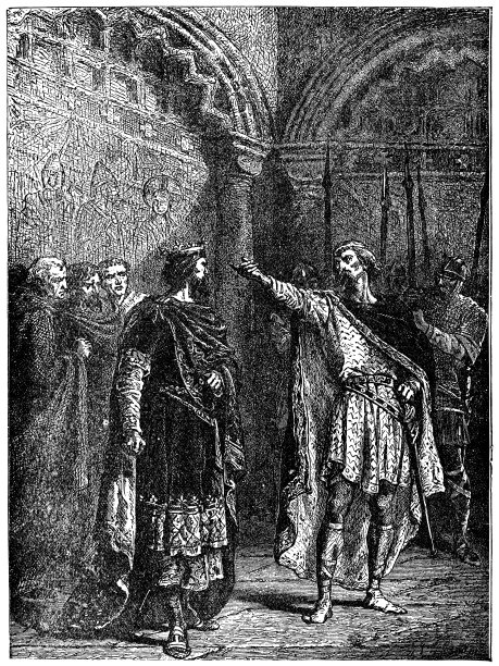 罗伯特王子二世与他的父亲征服者威廉争吵- 11世纪图片下载