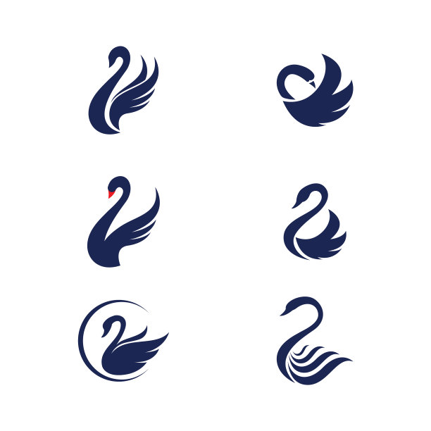 天鹅图标模板图片下载