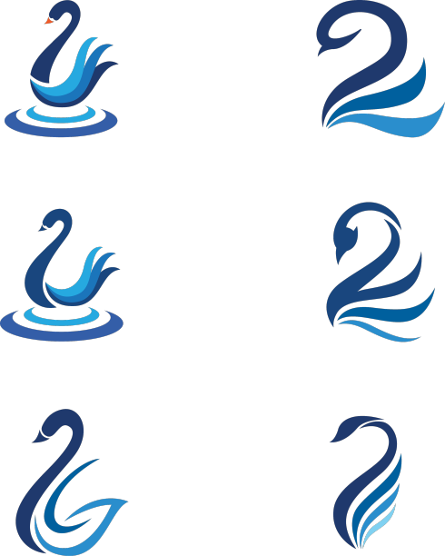 天鹅图标模板图片下载