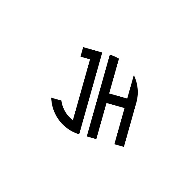 Jh标志字母组合设计模板图片下载