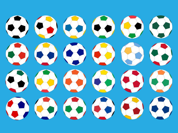 世界彩色足球套装图片下载